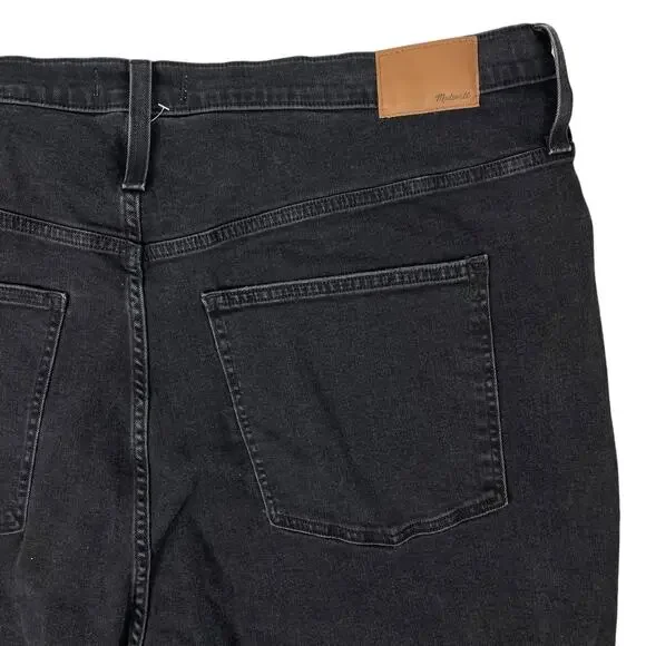 Madewell High Rise The Mom Jeans Renley Black Wash Size 37 - Picture 9 of 12